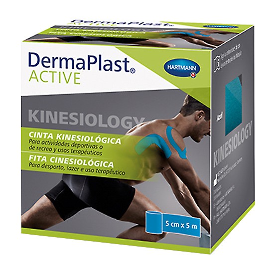 Hartmann Dermaplast Active cintas de kinesiología azul - 5x500cm